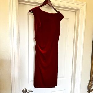 David Meister Red Velvet Dress, Size 4